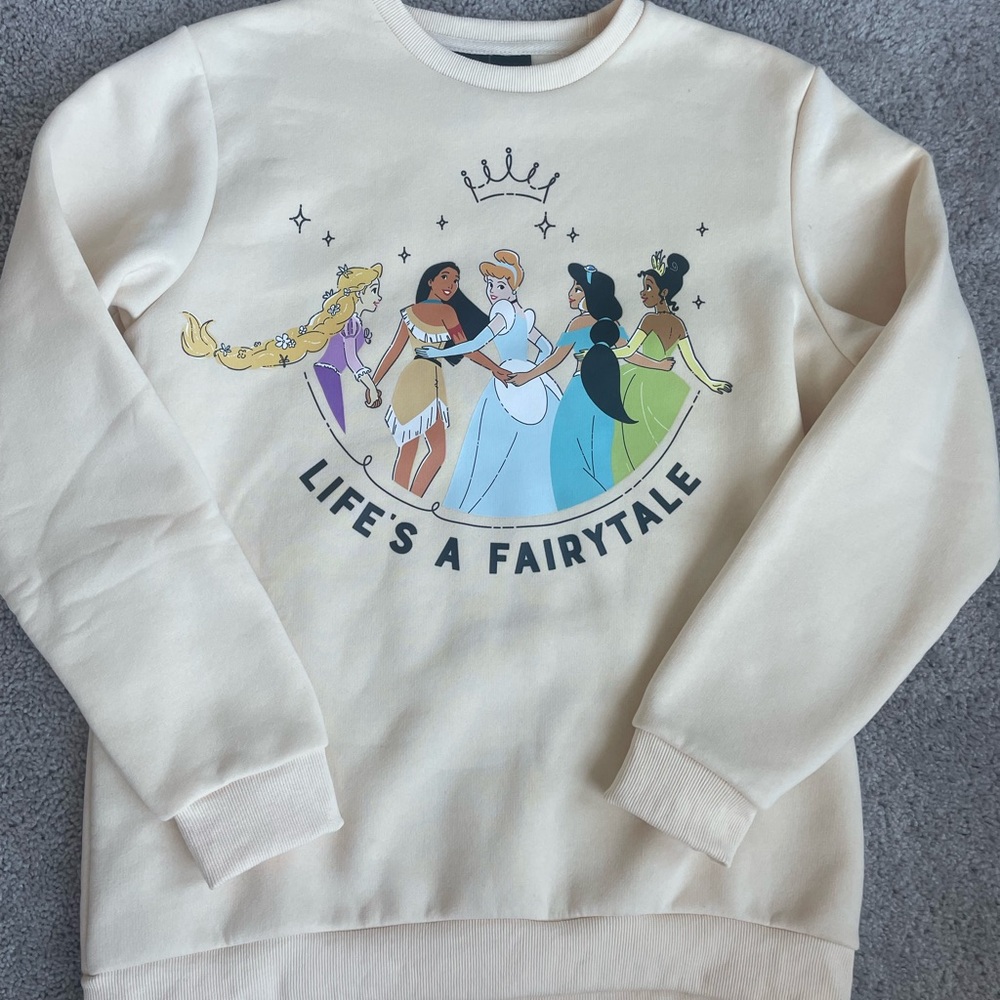 DISNEY NWOT life is a fairytale princess sweatshirt size large